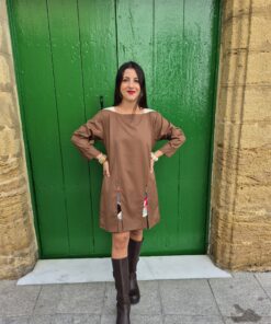 Vestido Mosaico Boho Chocolate - Imagen 4